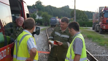 Feststellung des Stoffes in der Einsatzleitung