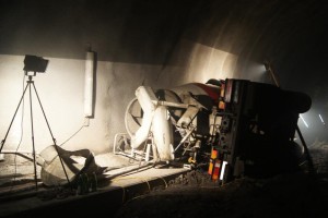 LKW-Bergung Citytunnel-Baustelle (Bild: Andrea Mandl)