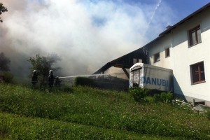 B3: Brand eines Heustadls in Ybbsitz